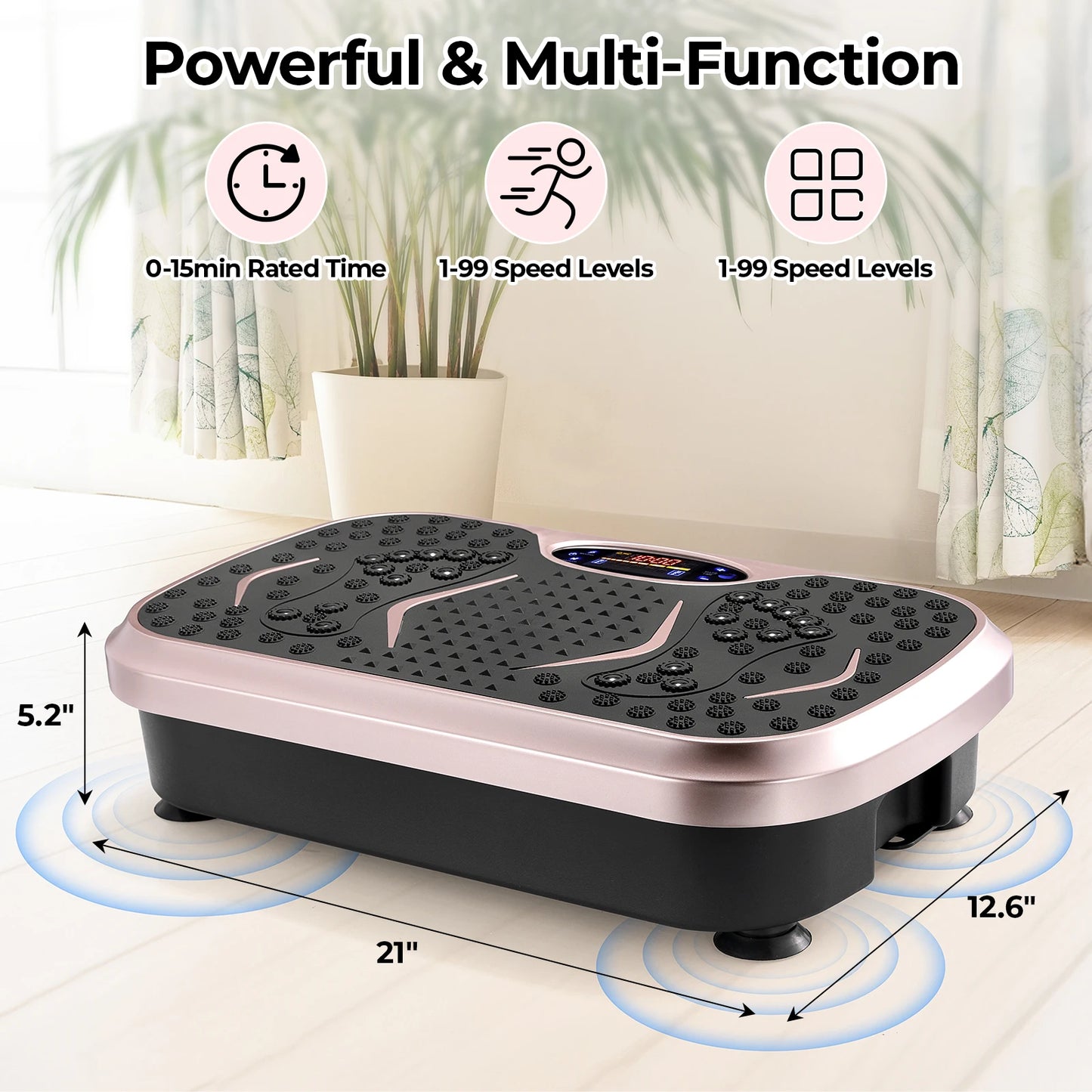 Vibration Plate Exercise Machine for Lymphatic Drainage Whole Body Workout Fitness Platform